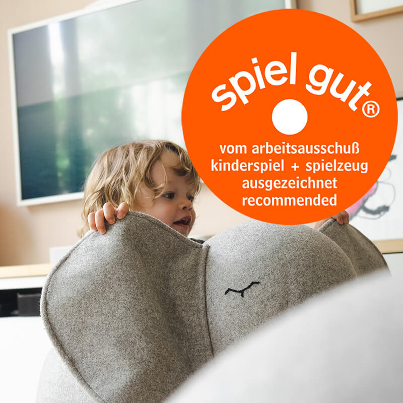 „Spiel gut“-Siegel für unseren Roll-Elefanten